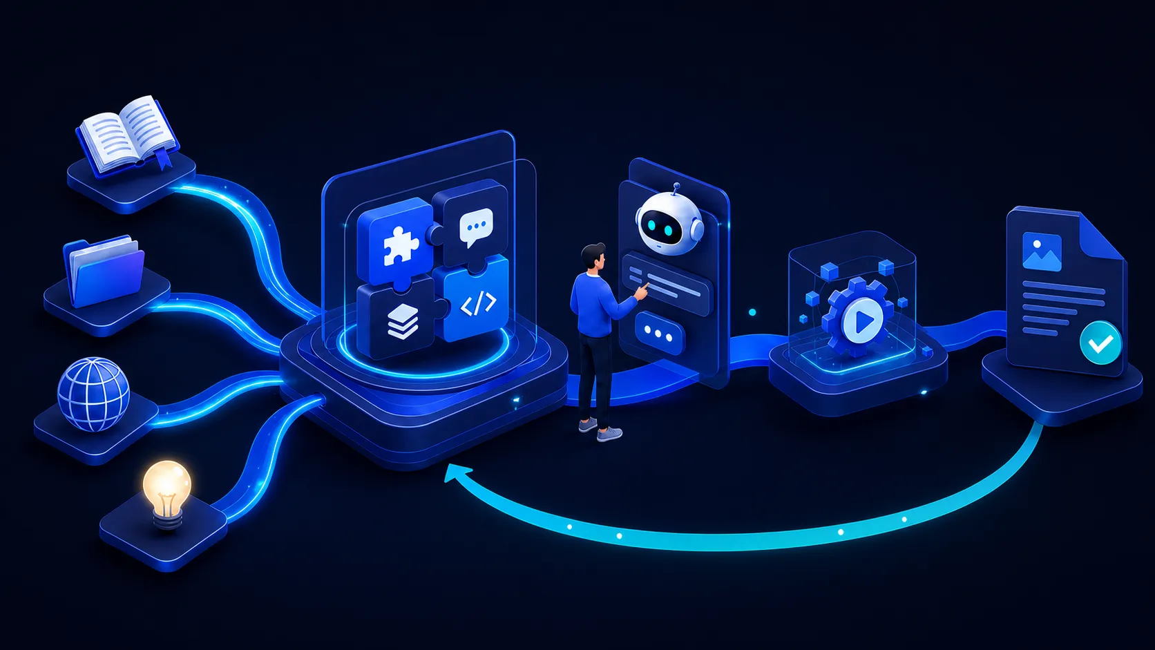 Meta Anything 智能协同与任务执行链路概念图